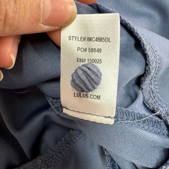 Lulus Dress Womens X Small Blue Know You Better Blue Tiered Ruffled Mini - Picture 8 of 10